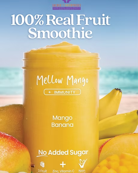 Sacred 7 Mellow Mango 100% real fruit smoothie puree
