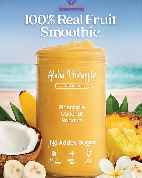 Sacred 7 Aloha Pineapple 100% real fruit smoothie puree