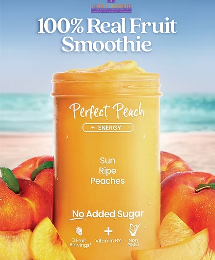 Sacred 7 Perfect Peach 100% real fruit smoothie puree