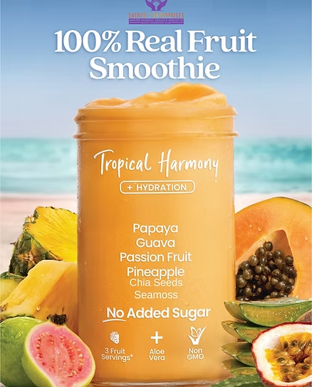 Sacred 7 Tropical Harmony 100% real fruit smoothie puree