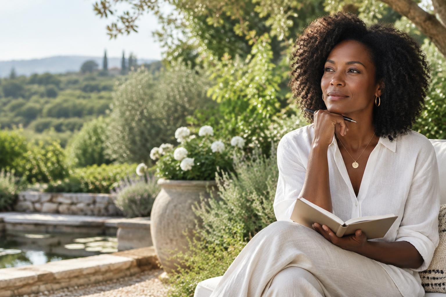 Woman finding a quiet moment for reflection