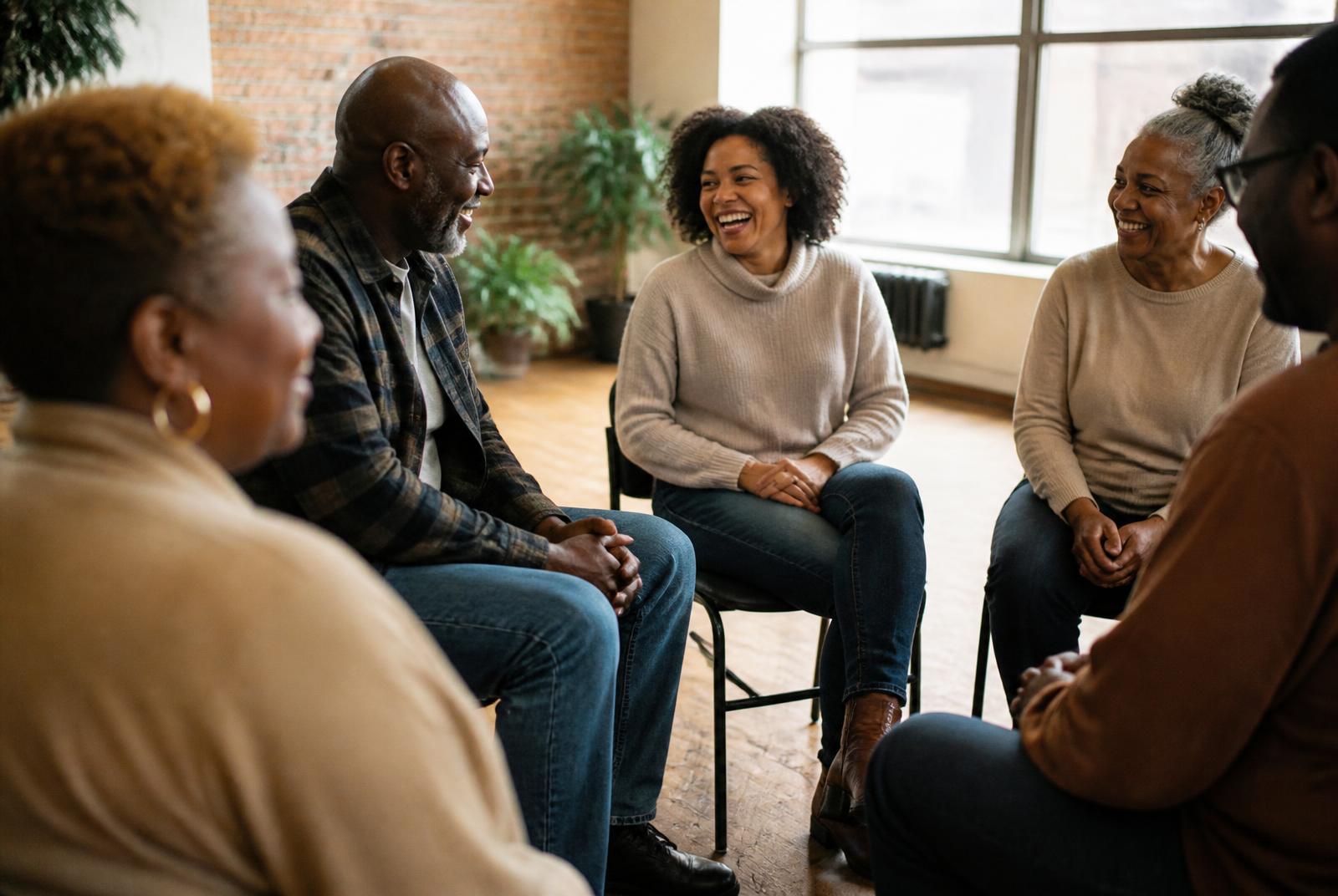 Families and youth gathered for a Sacred 7 community wellness session